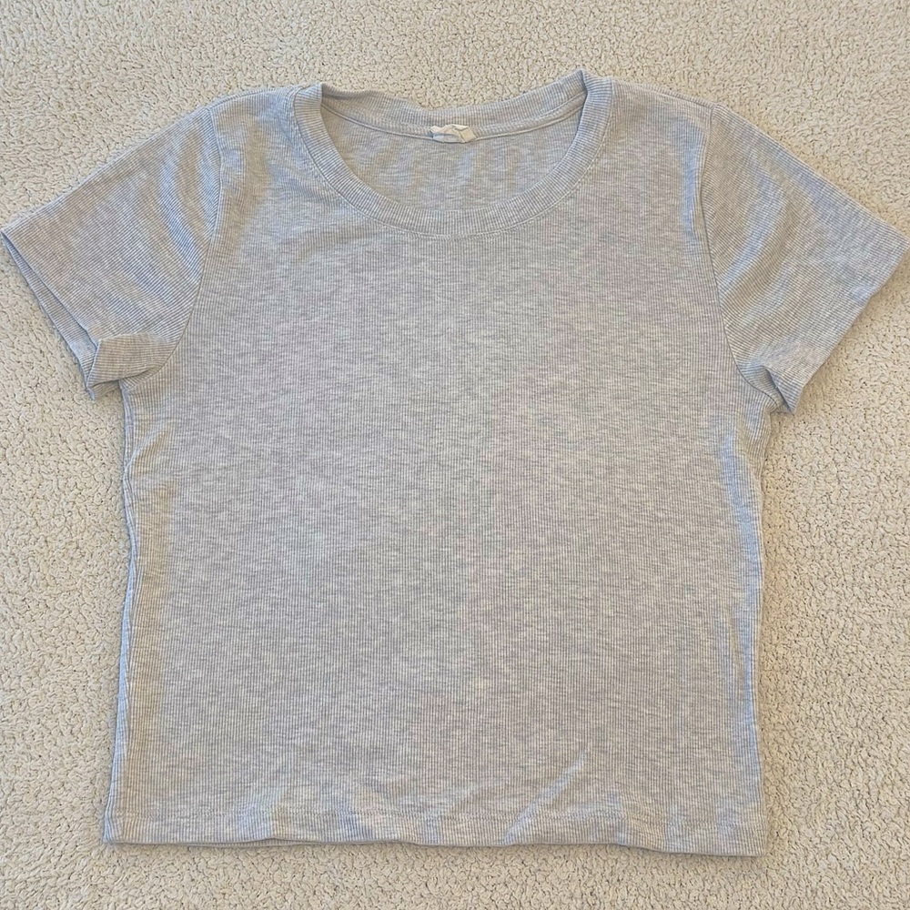 Aritzia wilfred free cropped ribbed tshirt